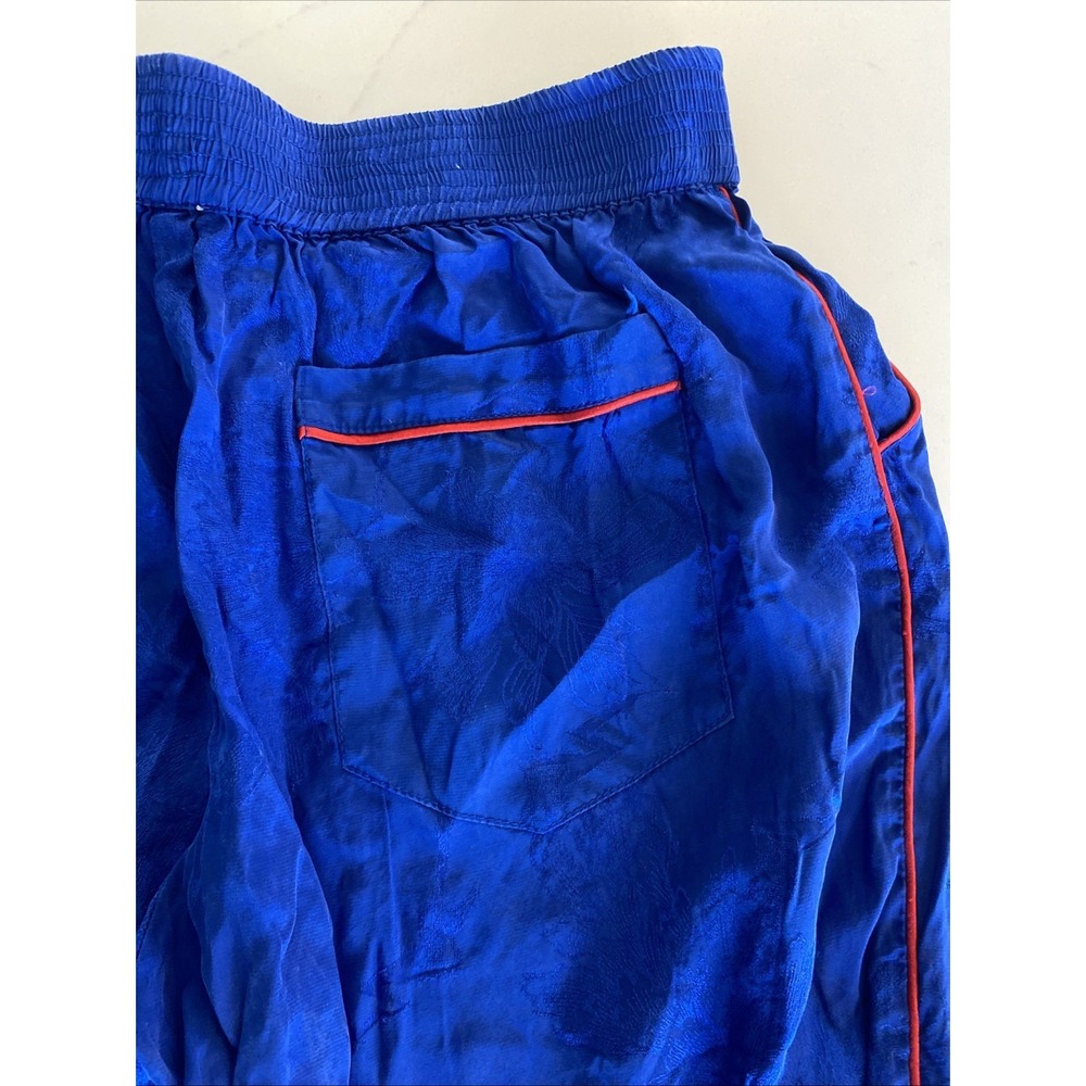 Zadig & Voltaire Adelie Pants Womens Size XS Blue Utility Jogger Red Piping - Picture 6 of 16